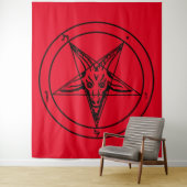 Red Baphomet Wandkleed (In situ)