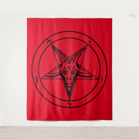 Red Baphomet Wandkleed (Voorkant)