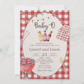 Red Barbecue Baby-Q Baby shower Uitnodiging (Voorkant)