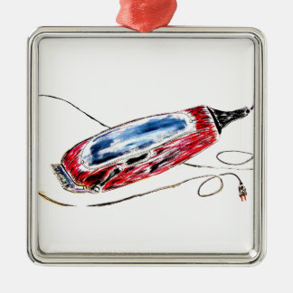 Red Barber Clippers Metalen Ornament