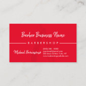 Red Barber Coiffure Hairdresser Discount Loyalty Visitekaartje (Achterkant)