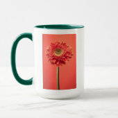 Red Barberton Gerbera Daisy Flower Mok (Links)