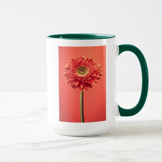 Red Barberton Gerbera Daisy Flower Mok (Rechts)