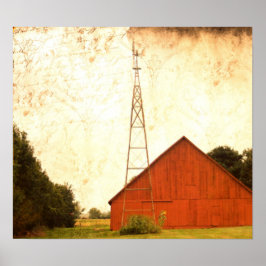 Red Barn Art 2 Poster