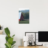 Red Barn Autumn Trees Poster (Thuiskantoor)