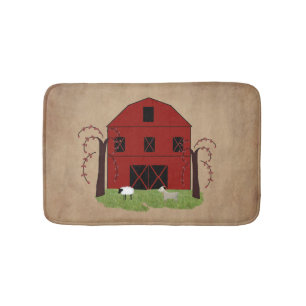 Red Barn Bath Mat