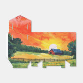 Red Barn Boerderij Bedankdoosjes (Uitgevouwen)