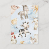 Red Barn Boerderij Dier Baby shower Boekaanvraag Informatiekaartje (Achterkant)