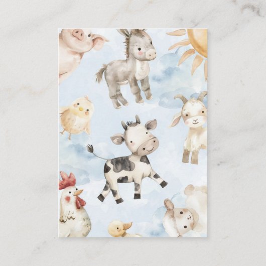 Red Barn Boerderij Dier Baby shower Boekaanvraag Informatiekaartje