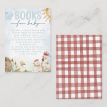 Red Barn Boerderij Dier Baby shower Boekaanvraag