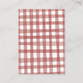 Red Barn Boerderij Dier Baby shower Luier Raffle Informatiekaartje (Achterkant)