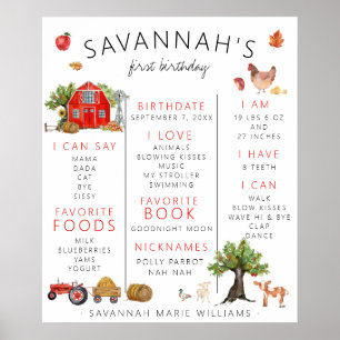Red Barn   Boerderij eerste vogeldag Poster