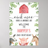 Red Barn Boerderij Foliage 24x36 Birthday Welcome  Poster (Voorkant)
