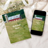 Red Barn-Boerderij naar Grand Opening van tafelres Kaart