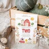 Red Barn Boerderij Verjaardagsuitnodiging Kaart