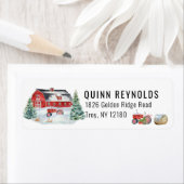 Red Barn | Boerderij winter met vermelding van het Etiket (Insitu)