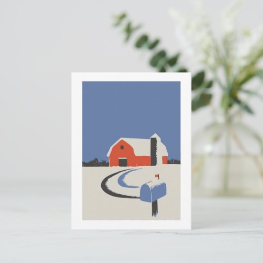 Red Barn Briefkaart (Staand voorkant)