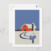 Red Barn Briefkaart (Voorkant / Achterkant)