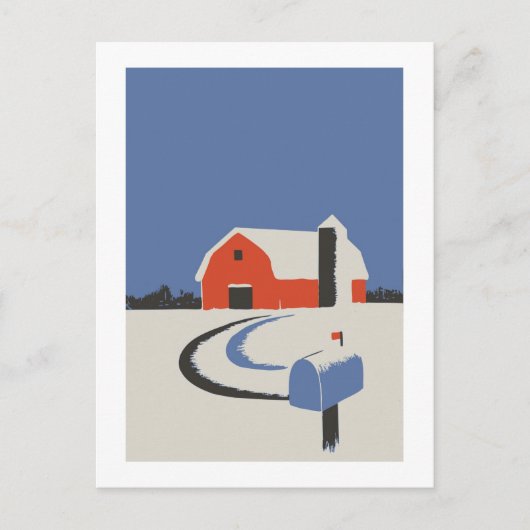 Red Barn Briefkaart (Voorkant)