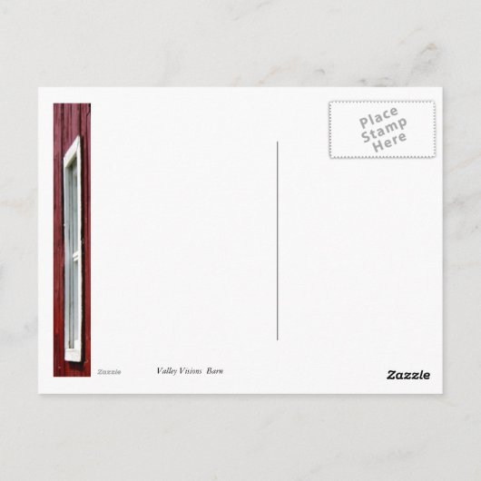 Red Barn Briefkaart (Achterkant)