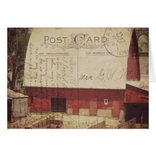 Red Barn Briefkaart Digital Art