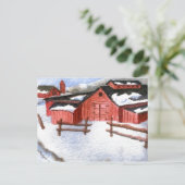 "Red Barn" Briefkaart voor landwegen (Staand voorkant)