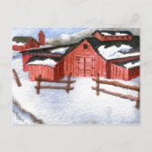 "Red Barn" Briefkaart voor landwegen (Voorkant)