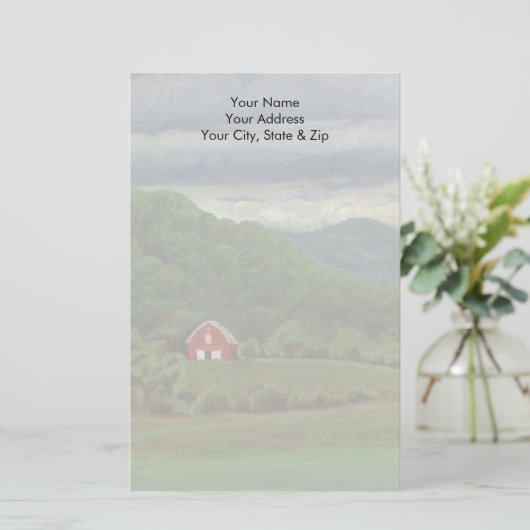 Red Barn Briefpapier (Staand voorkant)