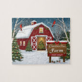 Red Barn Christmas Tree Farm Legpuzzel (Horizontaal)