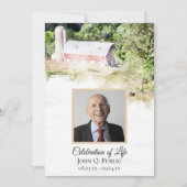 Red Barn Country Boerderij Celebration of Life Kaart (Voorkant)