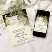 Red Barn Country Boerderij Wedding Waterverf Save  Kaart