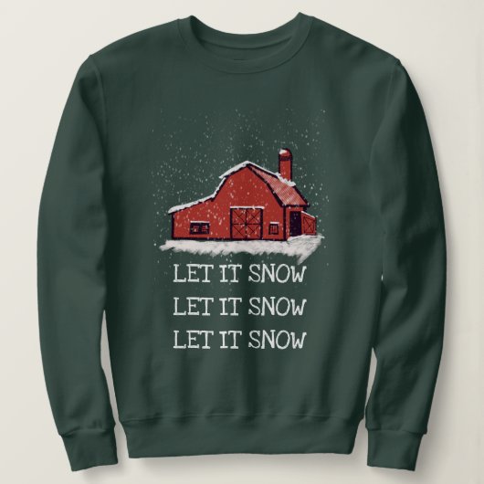 Red Barn Country laat het sneeuwen Trui (Design voorkant)