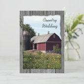 Red Barn Country Weddenschap Save the Date (Staand voorkant)