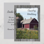 Red Barn Country Weddenschap Save the Date (Voorkant / Achterkant)
