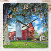 Red Barn Decor Persoonlijke wandklokken