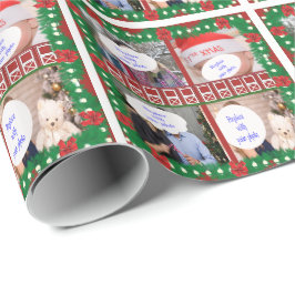 Red Barn deur 4 Foto Custom Country Holiday Cadeaupapier