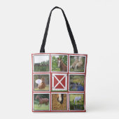 Red Barn-deur - Aangepaste foto-Canvas tas paard (Achterkant)