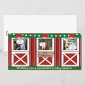 Red Barn-deur - Aangepaste fotokaart (3 deuren) #2 Feestdagenkaart (Voorkant / Achterkant)