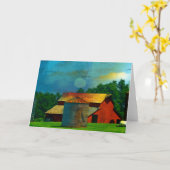 ReD BaRn DiGiTaL aRt Kaart (Gele Bloem)
