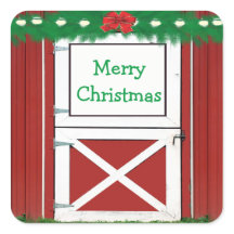 Red Barn door aangepaste Stickers voor tekstvakant