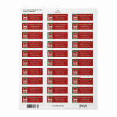 Red Barn door Custom Holiday Return-label Etiket (Full Sheet)