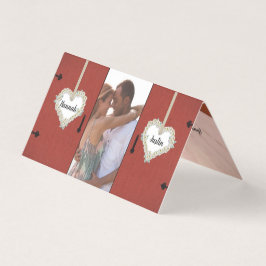 Red Barn en Daisies Country Wedding Bedankt Kaart