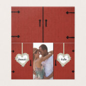 Red Barn en Daisies Country Wedding Bedankt Kaart (Buitenkant ongevouwen)