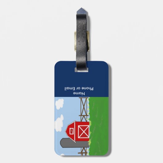 Red Barn en Silo Bagagelabel (Achterkant verticaal)