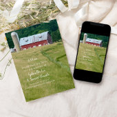 Red Barn en Silo Boerderij Wedding Save the Date