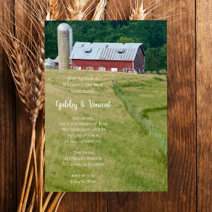 Red Barn en Silo Boerderij Wedding Shower Kaart