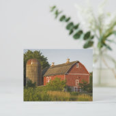 Red Barn en Silo Briefkaart (Staand voorkant)