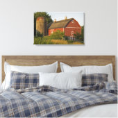 Red Barn en Silo Canvas Afdruk (Insitu (Slaapkamer))