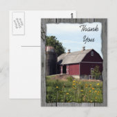 Red Barn en Silo Country Dank je wel Briefkaart (Voorkant / Achterkant)