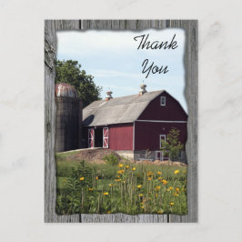 Red Barn en Silo Country Dank je wel Briefkaart